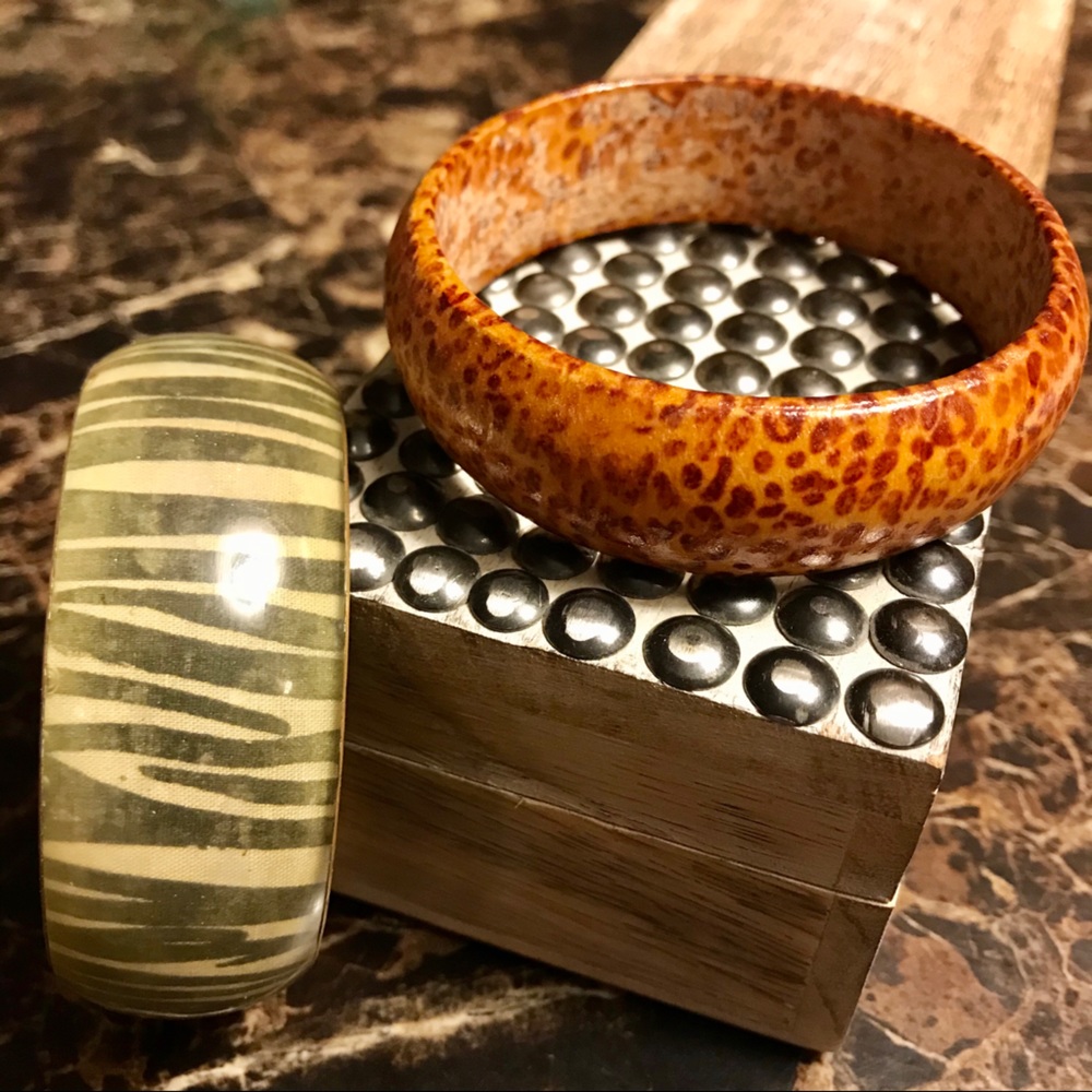 🐆🦓 SET of ANIMAL PRINT BANGLES 🦓🐆